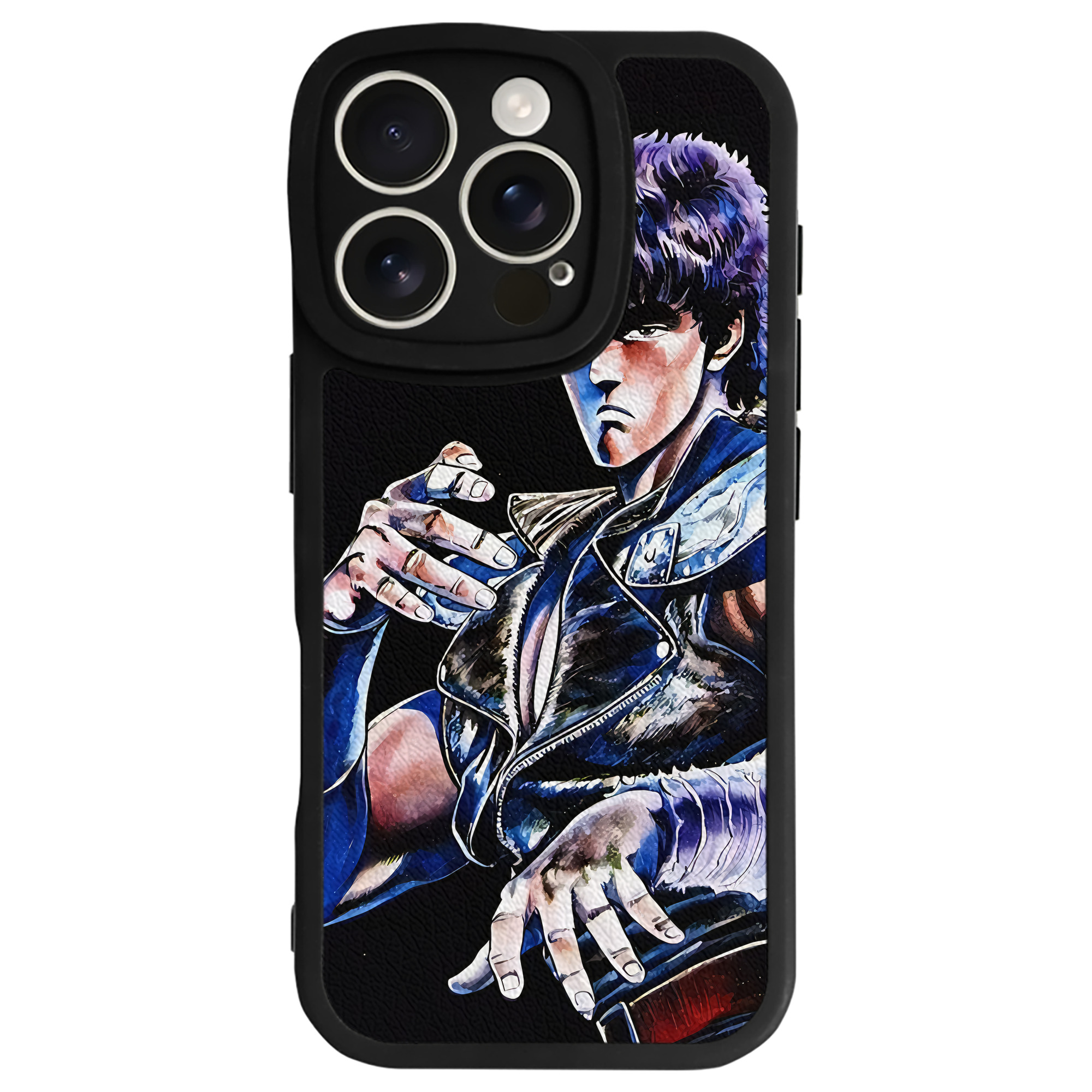 （画像用） 北斗の拳 Fist of the North Star 【iPhone 16シリーズ対応】シリコンスマホケース（レザー調） 材質：シリコン
